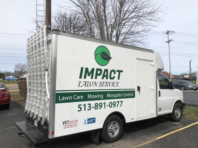 Impact Lawn Service Truck Graphics Photo